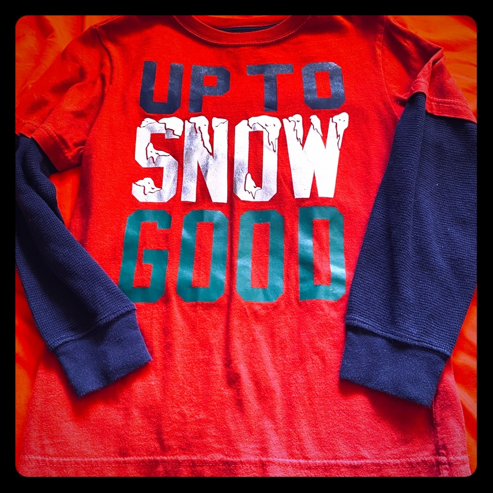 Gymboree long sleeve tee Up To Snow Good T-shirt